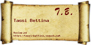 Tassi Bettina névjegykártya